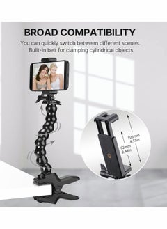 Excefore Jaws Flex Clamp Mount Gooseneck Mount for GoPro Hero 11 Hero 10 Hero 9 Hero 8 Hero 7 Hero 6 Hero 5 Hero 4, Fit for Session Hero 3+ Hero 3 Arlo pro Action Cameras, for DJI Osmo Action Cameras  - Image 5