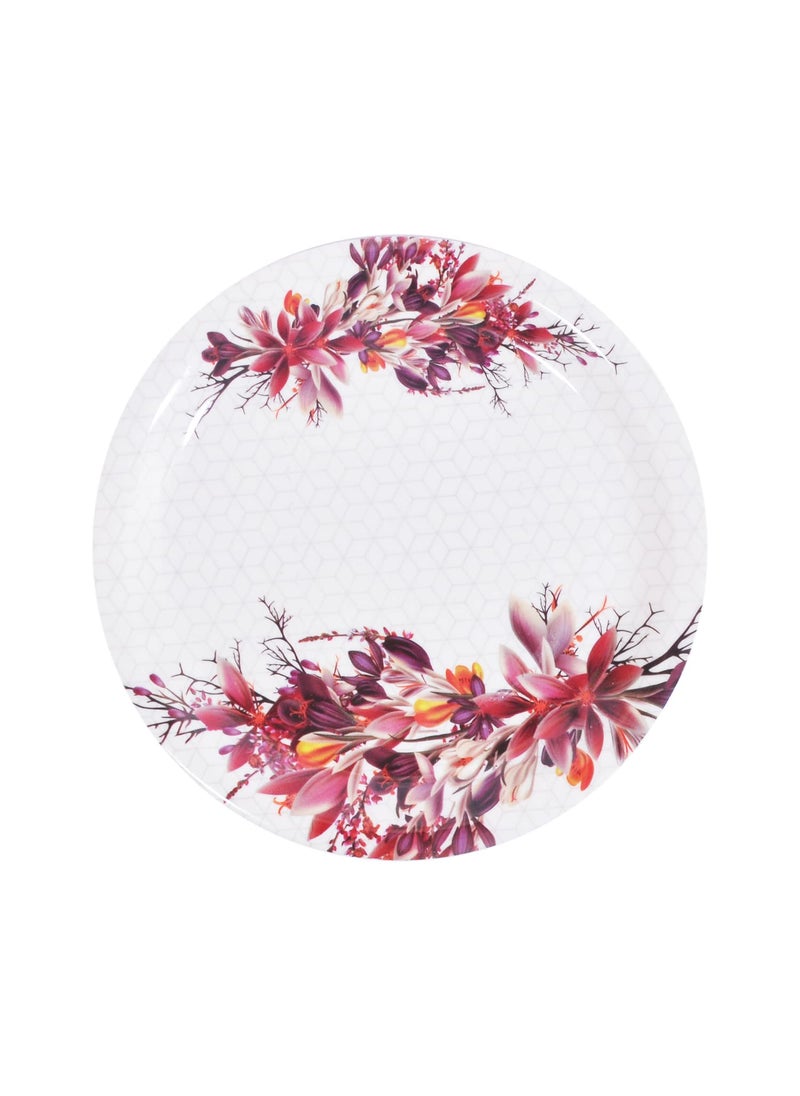 DRIZLING DRIZLING Melamine Plates 7 CHAMELY Floral Printed SnacksLunchParty Plates Set of 6  - Image 2