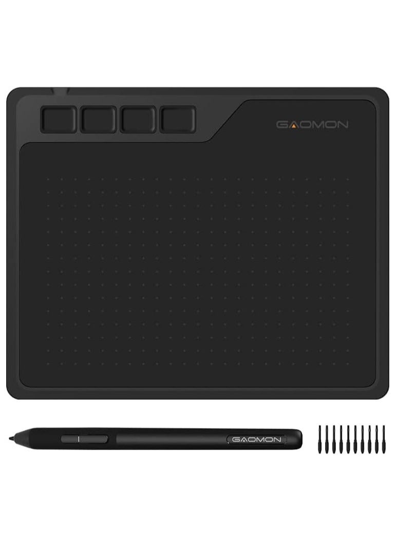 GAOMON - S620 OSU Ultrathin Graphics Tablet 6.5 x 4 Inches Drawing Digital Pen Tablet with 4 Express Keys and Battery-Free Pen with 8192 Levels - Image 1