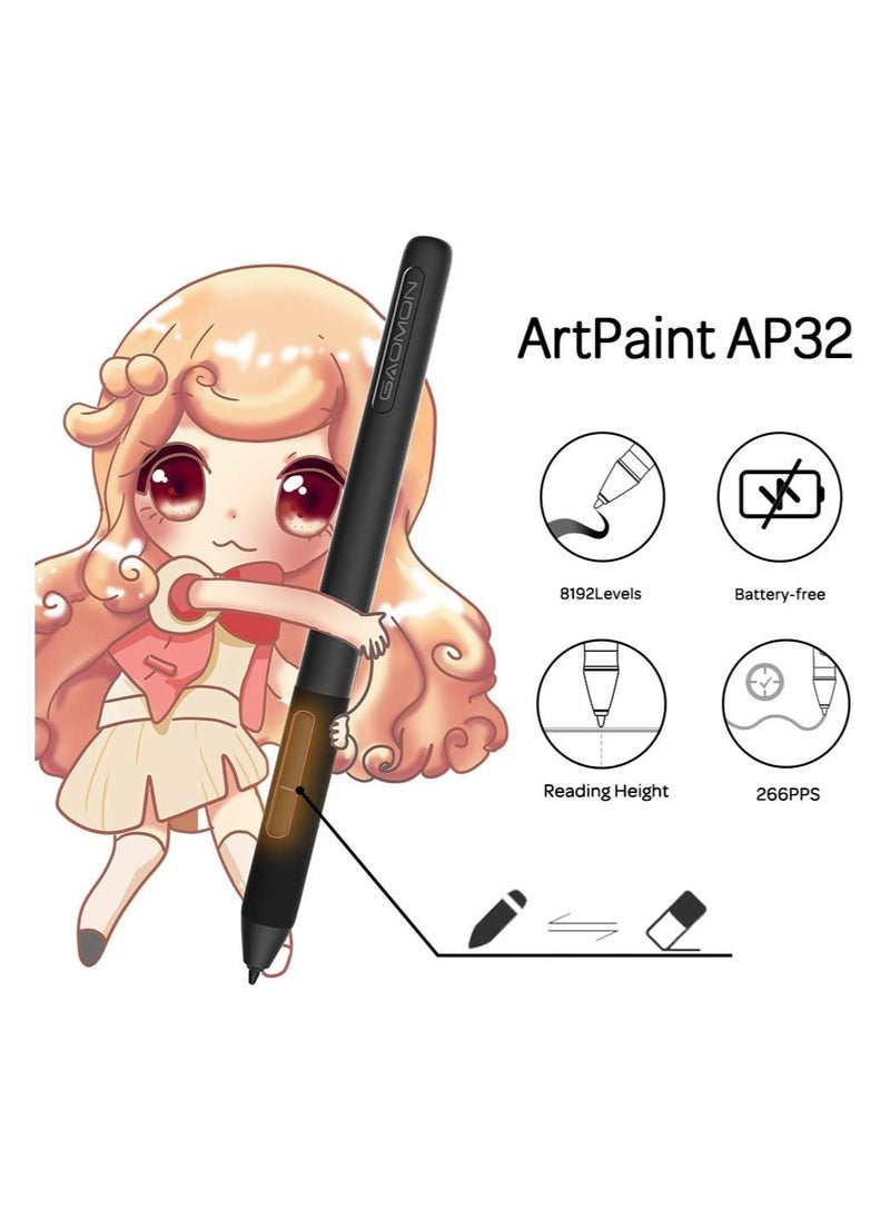 GAOMON - S620 OSU Ultrathin Graphics Tablet 6.5 x 4 Inches Drawing Digital Pen Tablet with 4 Express Keys and Battery-Free Pen with 8192 Levels - Image 1