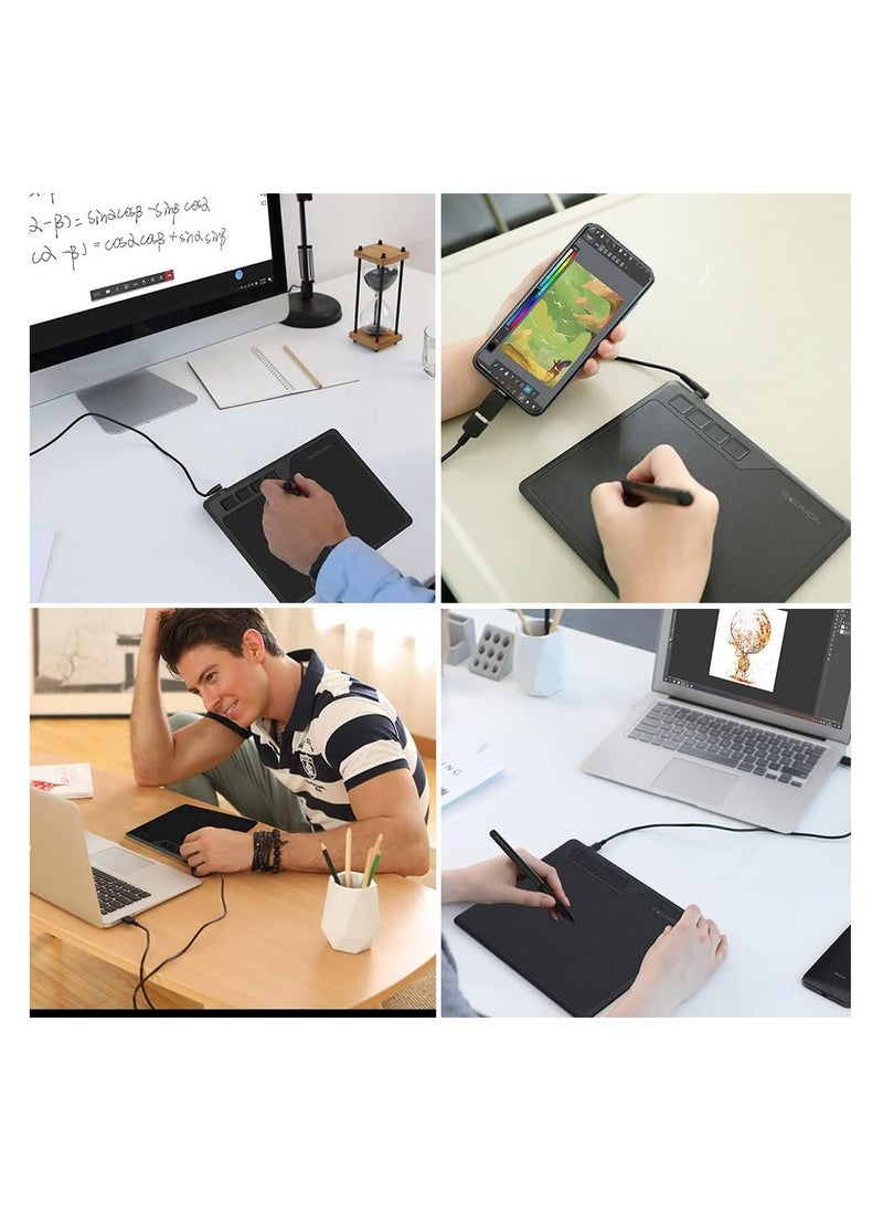 GAOMON - S620 OSU Ultrathin Graphics Tablet 6.5 x 4 Inches Drawing Digital Pen Tablet with 4 Express Keys and Battery-Free Pen with 8192 Levels - Image 1