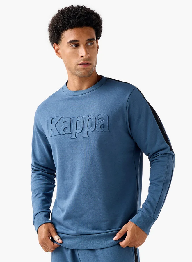 Kappa Men Regular Fit Logo Embossed Sweatshirt
