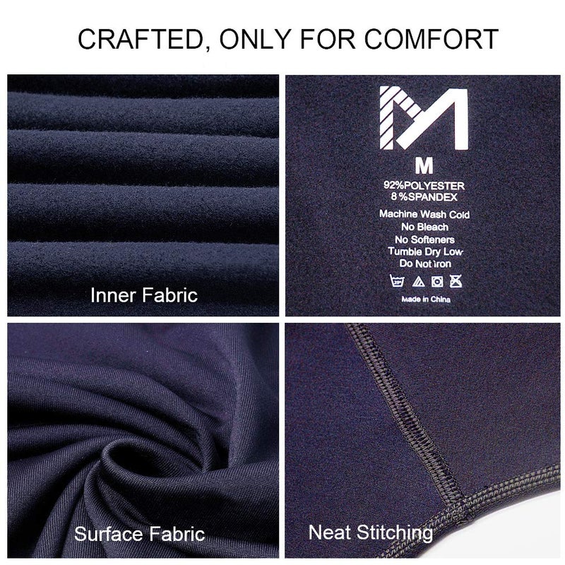 MEETYOO Thermal Underwear for Men, Winter Gear Long Johns Base Layer Top and Bottom Set for Skiing Running Blue - Image 3