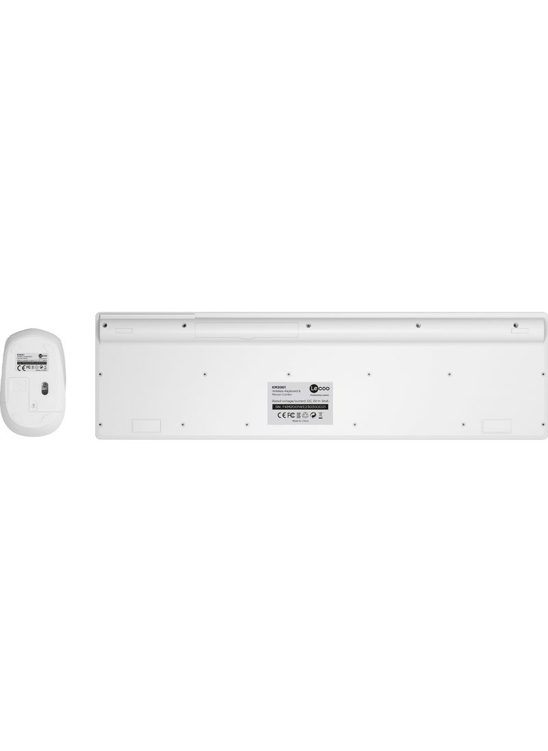 lecoo - KM2001 Wireless Turkish Q Keyboard & Mouse Set White - Image 1