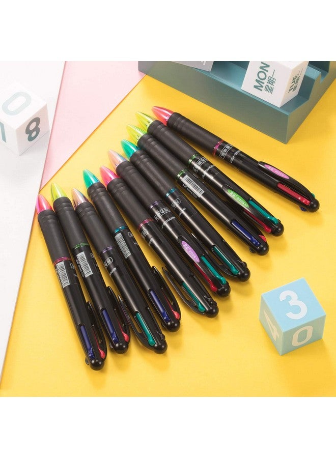 Jovitec 24 Pack Multicolor Ballpoint Pens 4-In-1 0.7 Mm Colored Retractable Ballpoint Gift Pen 4 Colors Gel Ink Ball Point Pens For Office School Teacher Nurse Student Children Bulk Gift - Image 2