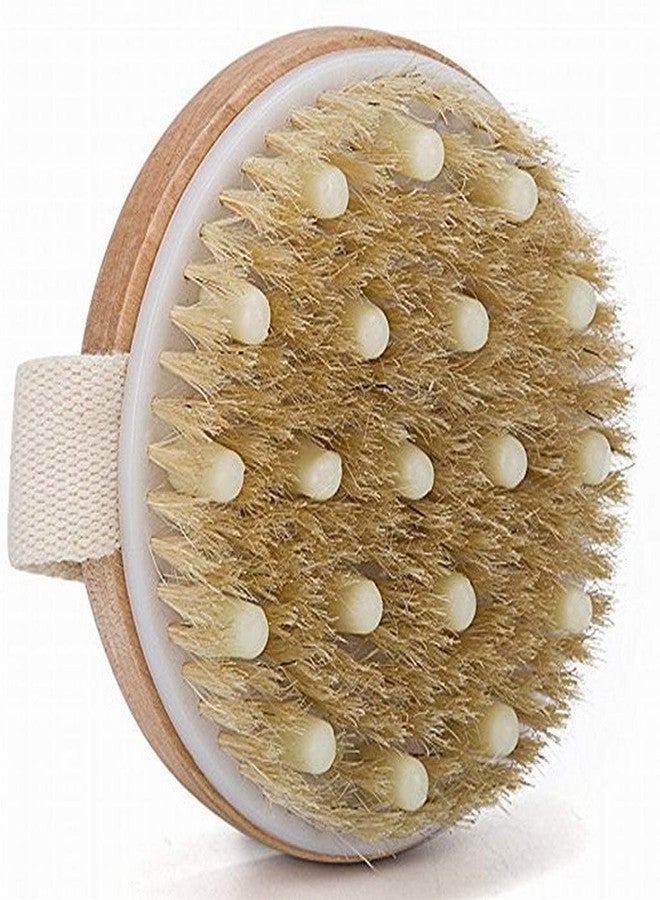 BLISSBORN Wooden Bath Brush with Massaging Nodes for Dry brushing | Wet and Dry Bath Brush for Cellulite and Lymphatic, Suitable for all skin types (Pack Of 1) - Image 1