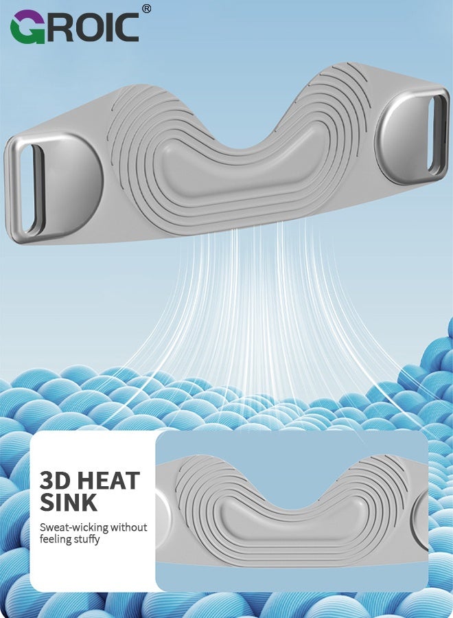 GROIC 2Pcs Patellar Tendon Support Strap for Men & Women, Adjustable Knee Brace with Targeted Pressure Pad & Non-Slip Silicone for Patella Tendonitis - Flex Wrap Knee Band for Running, Fitness, Hiking, Volleyball - Gray - Image 5