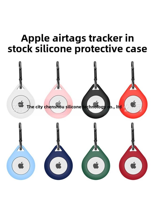 Generic - Applicable For Apple Airtags Tracker Protective Cover Soft Silicone Protective Shell Positioning Pet Portable Case-Color:Black-Applicable Model:Airtags Anti-lost Device Shell (four-leaf Clover Type) - Image 1