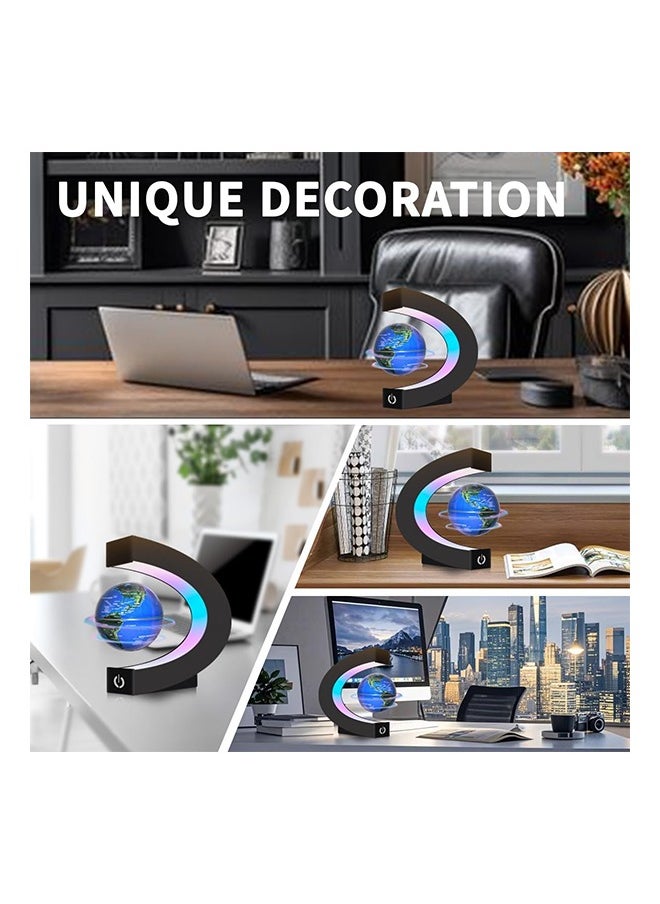 Magnetic Levitating Floating Globe with LED Lights, Cool Gadgets C Frame Globe Lamp for Men Father Husbands Boys and Girls, Cool Tech Item for Office Home Bookshelf Desk Decor
