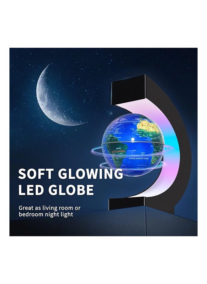 Magnetic Levitating Floating Globe with LED Lights, Cool Gadgets C Frame Globe Lamp for Men Father Husbands Boys and Girls, Cool Tech Item for Office Home Bookshelf Desk Decor
