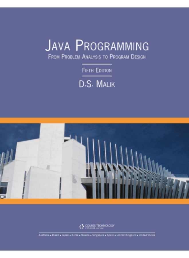ava Programming: From Problem Analysis to Program Design" by D.S. Malik is a textbook designed for a first Computer Science (CS1) course focusing on Java - Image 2