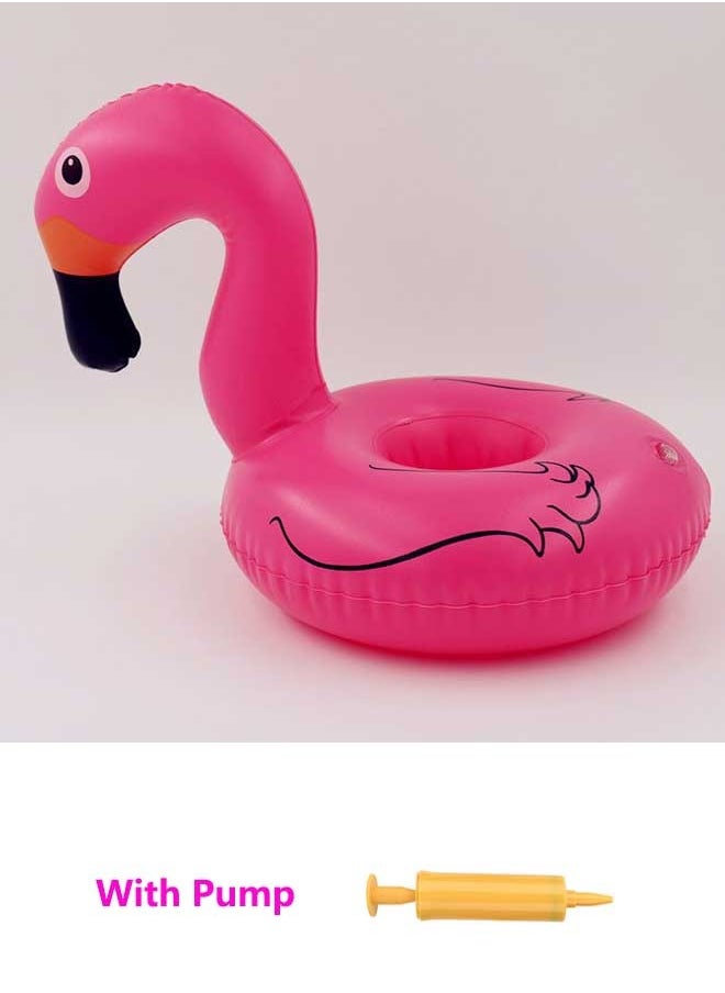 Loquat Pink Swan Shape Inflatable Swimming Pool Portable Cup Holder 