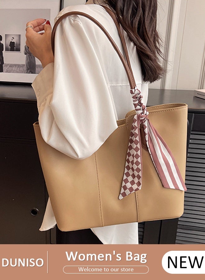 DUNISO Women's Shoulder Tote Bag Faux Leather Handbag for Women Large Capacity Messenger Fashionable Travel Shoulder Bag for Ladies Girls College Students - Image 1
