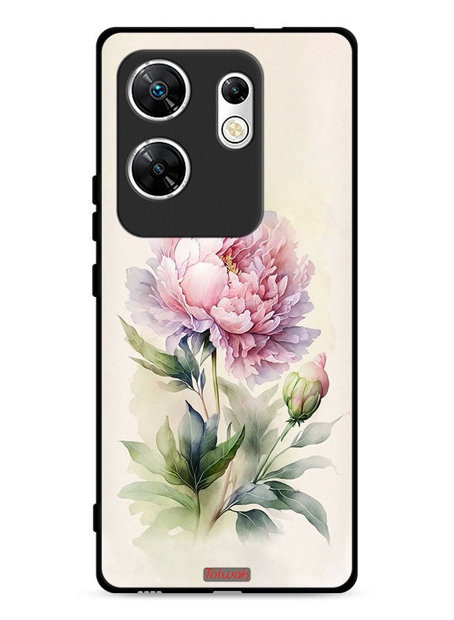 Tolwak Infinix Zero 30 4G Protective Case Cover Watercolor Rose Paint Art - Image 1