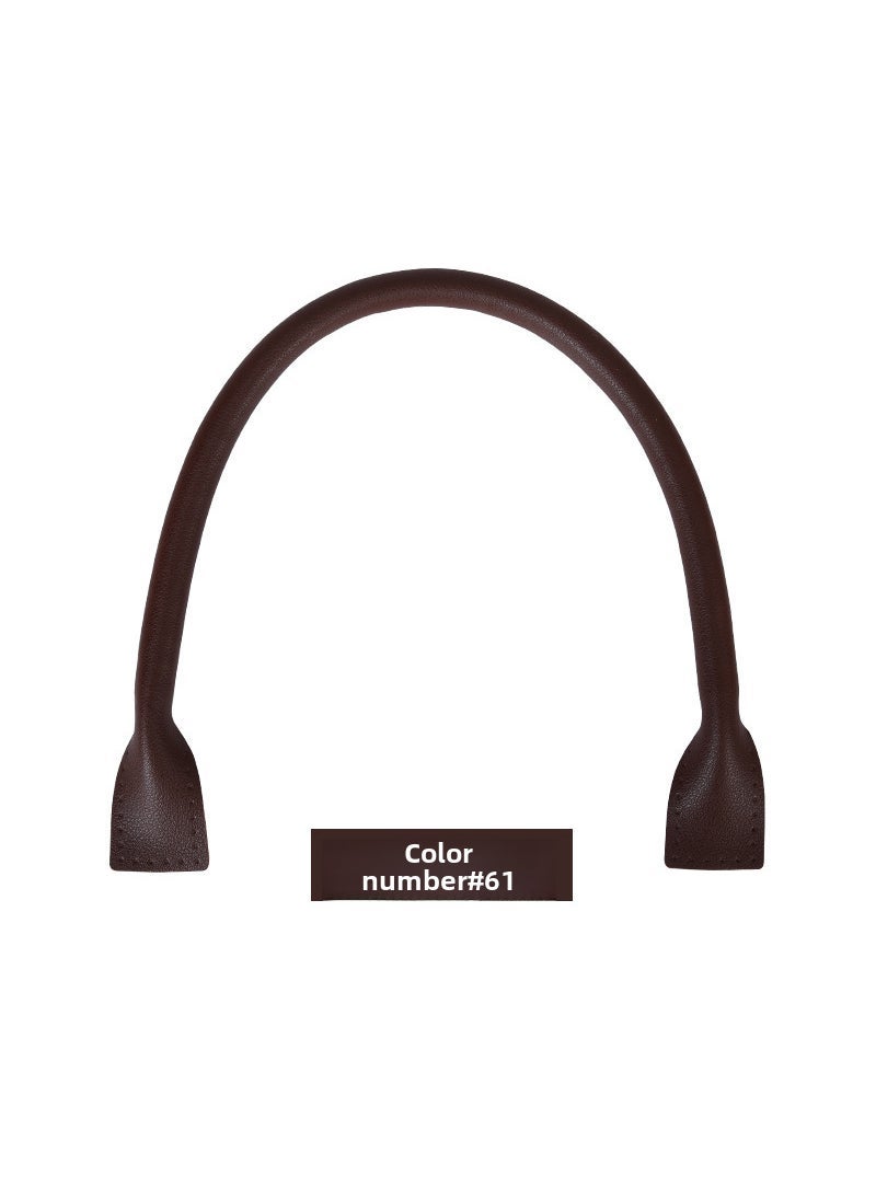 Generic 138 PU Faux Leather Shoulder Strap DIY Handbag 44cm Dark brown 