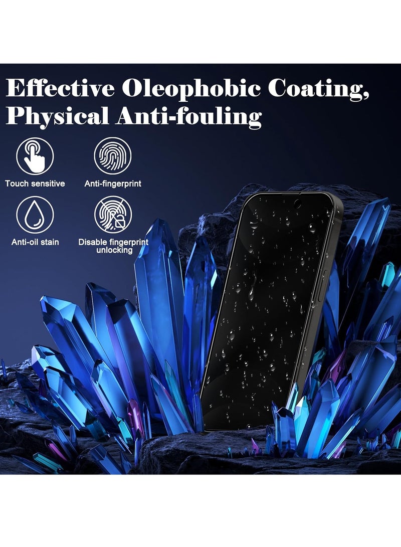 MIGOFAST 2 pcs Tempered Glass Compatible with iPhone 16 Plus Privacy Screen Protector [Anti-Spy] [Anti-Scratch] [9H Hardness] Tempered Glass for iPhone 16 Plus 6.7-Inch - Image 2