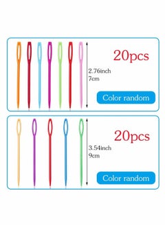 40 PCS Mixed Color Plastic Needle, Include 20 Of 2.7 Inch / 7 CM Needles, And Pieces 3.5 9 Safety Learning For Sewing Handmade Crafts - pzsku/ZBC8DDFC323894CE1ED9BZ/45/_/1670943741/3e1ab92a-1938-42b5-93c2-40c9eb2ba6d3