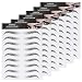 Molain Brow Tattoo Eyebrow Peel Off Temporary Tint Waterproof 4d Realistic Sticker Angled Stencil Removal Practice Drawing Color Sheets Patches Women Girls Makeup6 PCS Black - Image 2