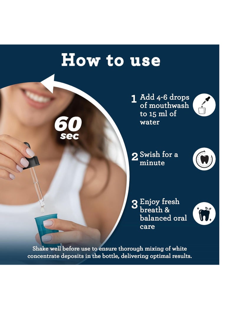 GuruNanda - GuruNanda Concentrated Mouthwash (2 fl oz), Fluoride-Free, Mint Mouthwash with Natural Essential Oils, Supports 300 Rinses, Aids in Fresh Breath - Image 1