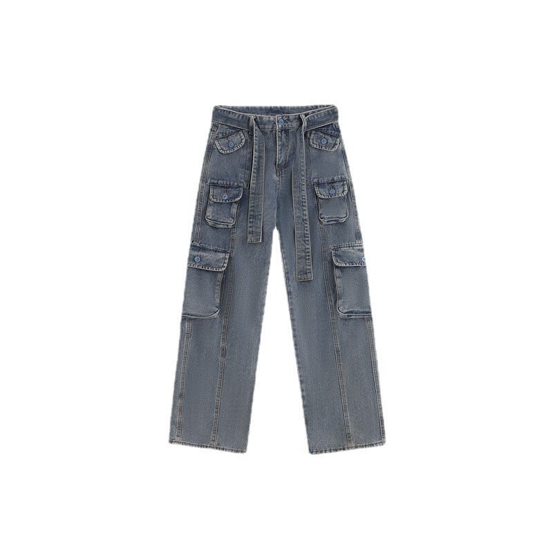 Unisex Classic Denim Jeans Loose Fit Daily Outdoor Wear - Image 5
