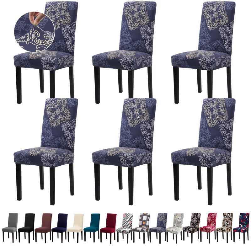 Fafua Chair Covers Stretch Kitchen Dining Room Chair Covers Set of 6 Removable Washable Dining Chair Slipcovers for Home Hotel Banque - Image 2