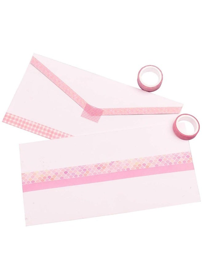 Peachjoy 12 Rolls Decorative Washi Masking Tapes Set for Scrapbooking Gift Wrapping Decoration Arts and Crafts, Washi Tapes Set (Pink) - Image 5