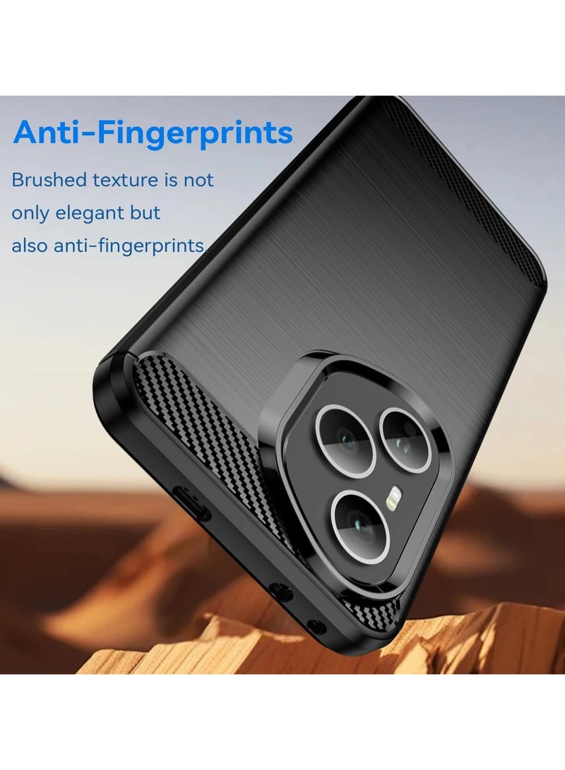 General Case Compatible with Honor 400 Pro 5G, Brushed Carbon Fibre Texture Soft TPU Silicone Bumper Honor 400 Pro Scratch and Shock Protective Back Case  - Image 4
