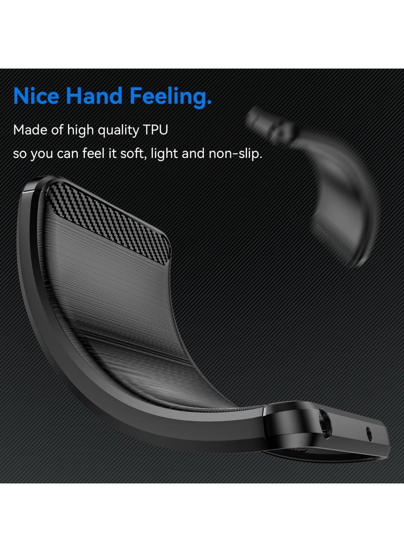 General Case Compatible with Honor 400 Pro 5G, Brushed Carbon Fibre Texture Soft TPU Silicone Bumper Honor 400 Pro Scratch and Shock Protective Back Case  - Image 5