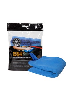Chemical Guys Chemical Guys Waffle Weave Glass and Microfiber Towel Blue 24"x 16"  - Image 3