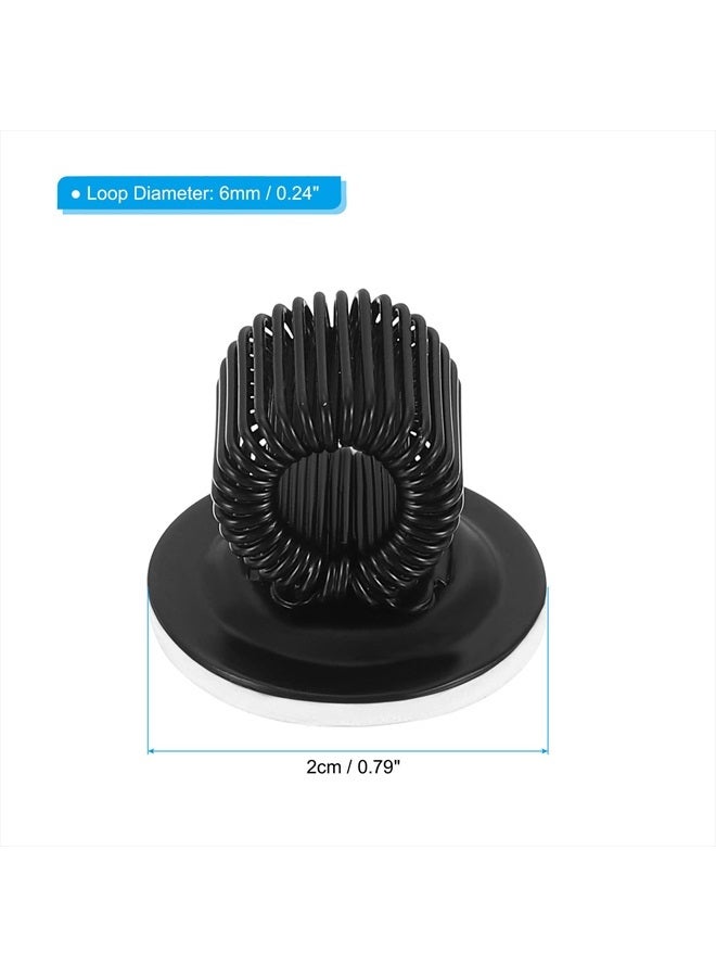 PATIKIL Pen Holder Clips, 3Pcs Metal Self Adhesive Spring Loop Pencil Organizer for Office Wall Refrigerator Whiteboard Map, Black - Image 2