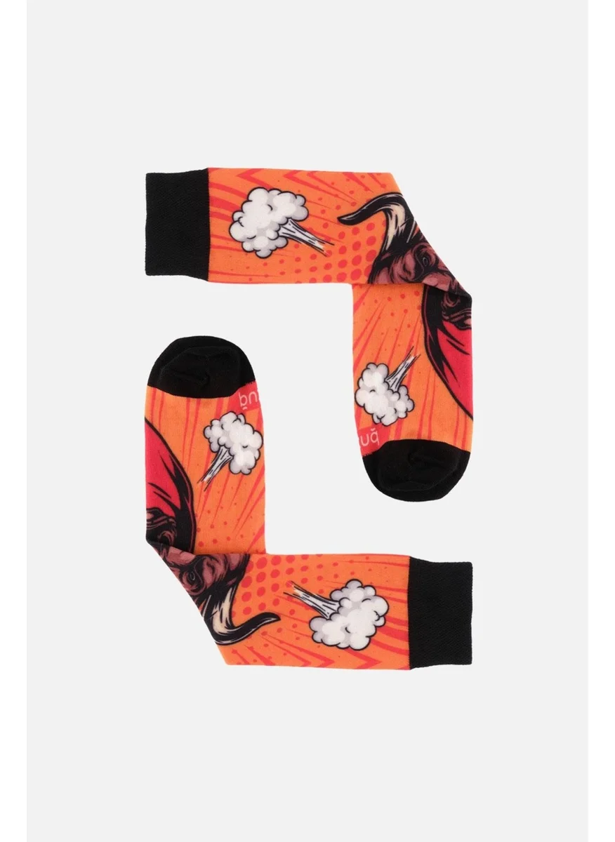 Aytuğ Unisex Cotton Bull Patterned Fun Socks - A-Dfs-B