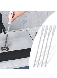 8 Piece Sink Cleaning Brush Set for Kitchen and Bathroom, Flexible Drain Unblocker Tools for Pipes, Bathtub, Washbasin, and Refrigerator Drains, 45cm
