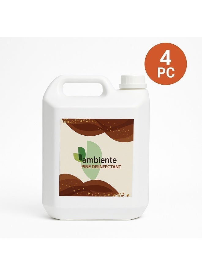 Ambiente Pine Disinfectant, 5L x 4 | Kills Germs, Bacteria & Viruses | Multipurpose Cleaner | Fresh Pine Scent | Safe & Biodegradable Formula - Image 2
