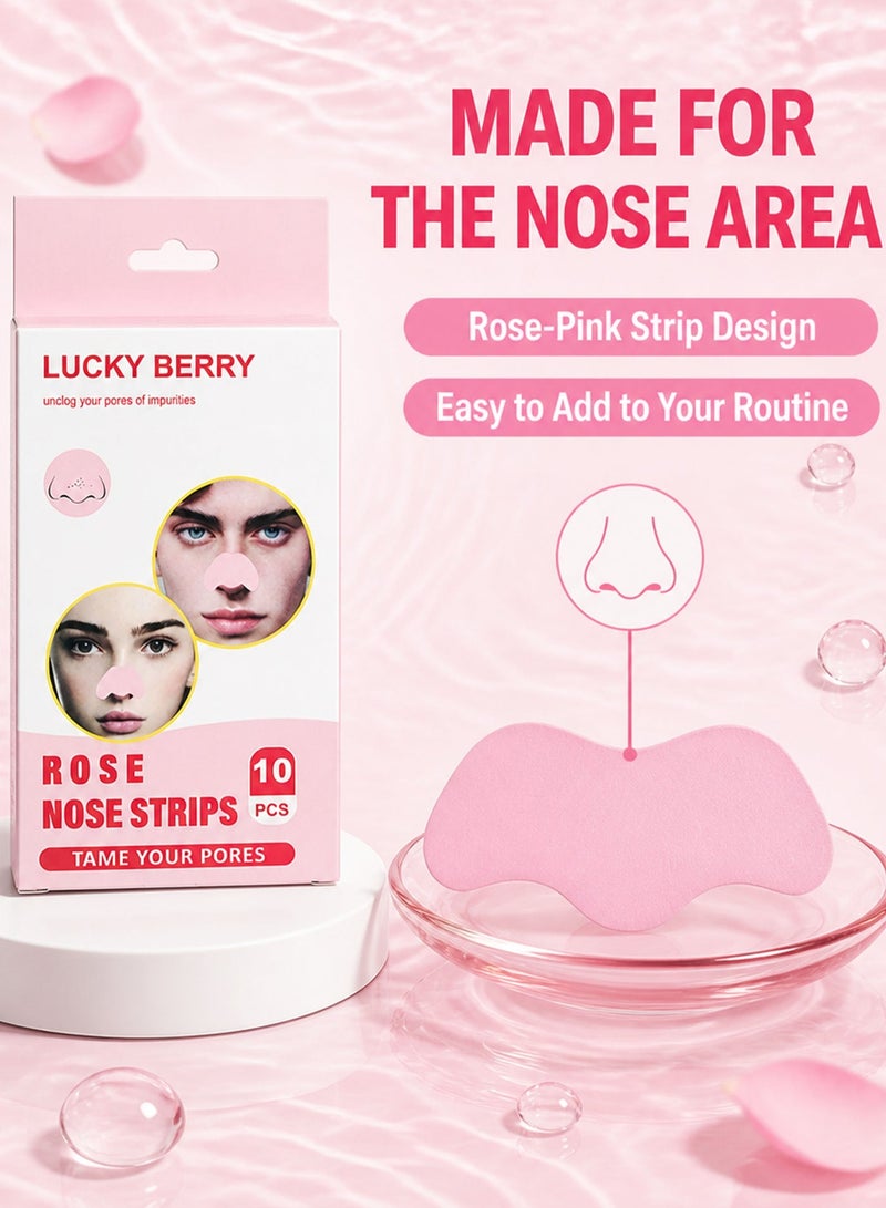 FLYROAD Blackhead Removal Nose Strips (10 strips per pack), Rose Scented Pore-Minimizing Nose Strips - Image 5