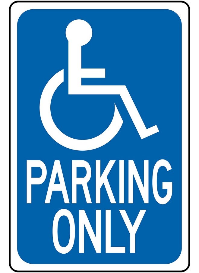 Hy-Ko Products - Hy-Ko Products HW-13 Handicap Parking Heavy Duty Aluminum Sign 12" x 18" Blue/White, 1 Piece - Image 1