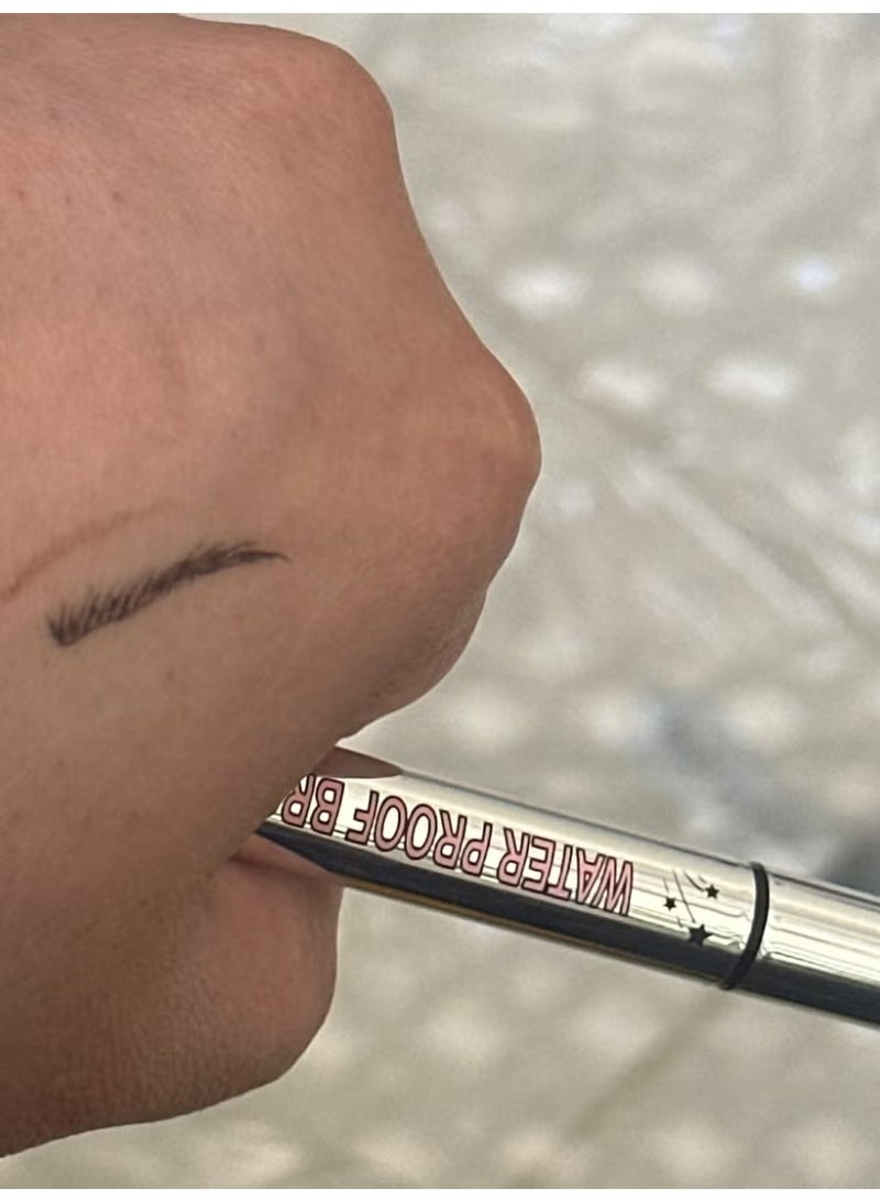 Ferslai Brow Blade Waterproof Eyebrow Pencil, Dark Brown, 2-in-1 Dual-Ended Design - Image 4