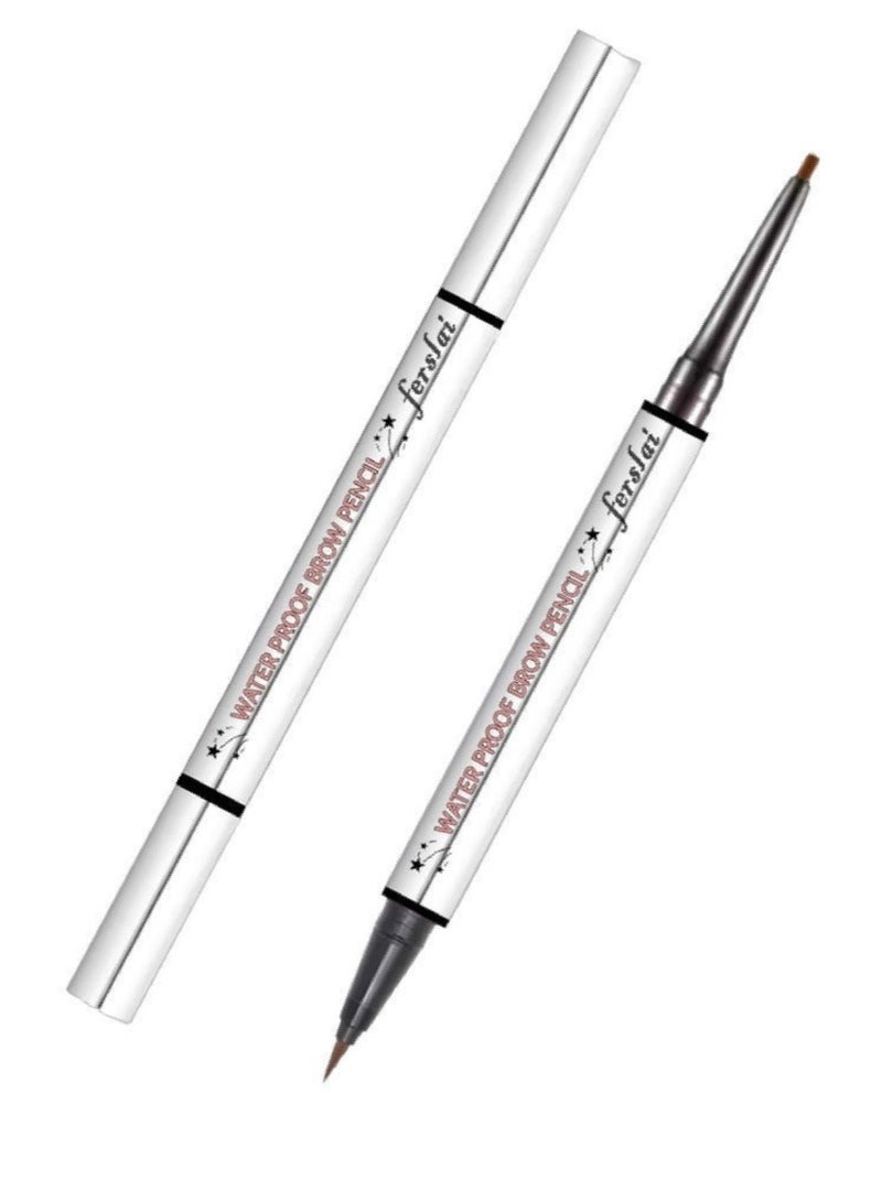Ferslai Brow Blade Waterproof Eyebrow Pencil, Dark Brown, 2-in-1 Dual-Ended Design - Image 5