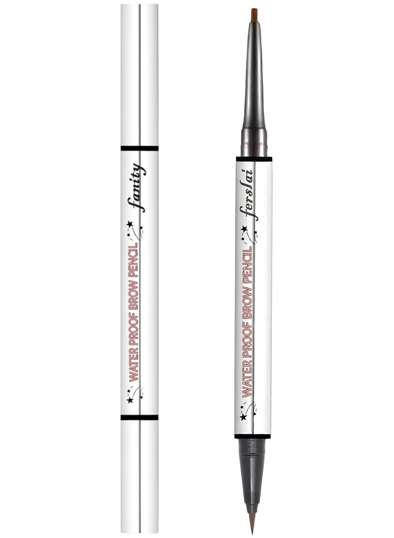 Ferslai Brow Blade Waterproof Eyebrow Pencil, Dark Brown, 2-in-1 Dual-Ended Design - Image 1