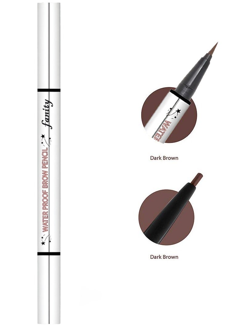 Ferslai Brow Blade Waterproof Eyebrow Pencil, Dark Brown, 2-in-1 Dual-Ended Design - Image 2