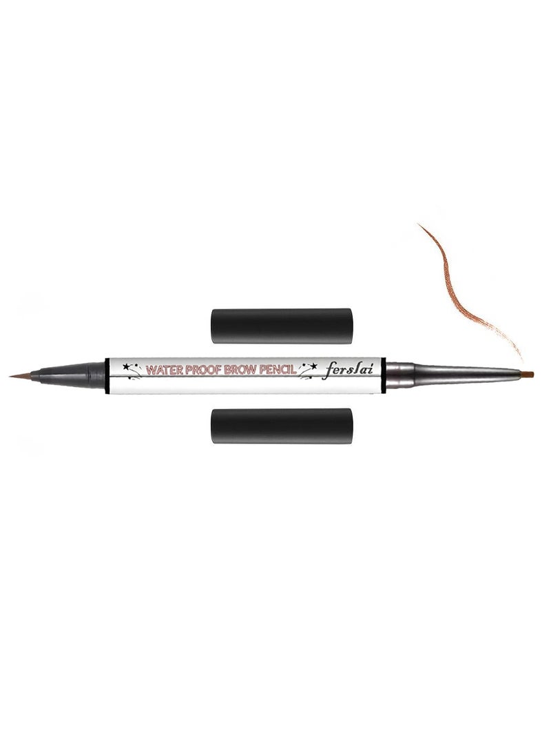Ferslai Brow Blade Waterproof Eyebrow Pencil, Dark Brown, 2-in-1 Dual-Ended Design - Image 3