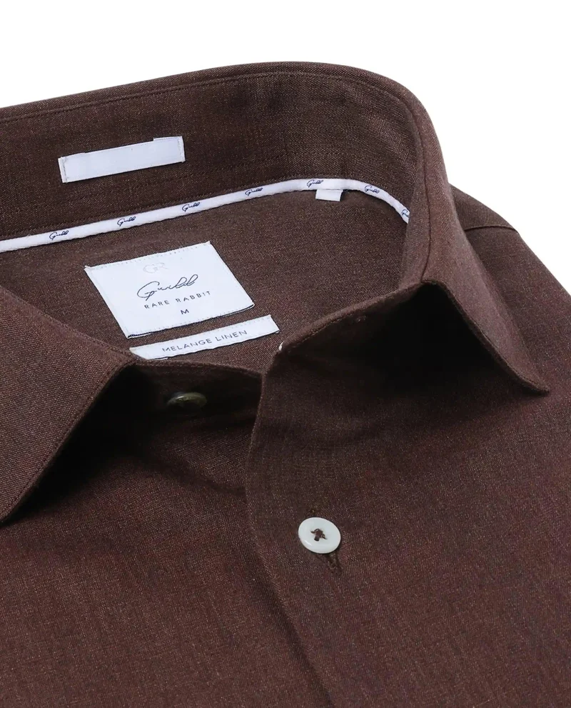 Rare Rabbit Men's Textured Business Plain Shirt