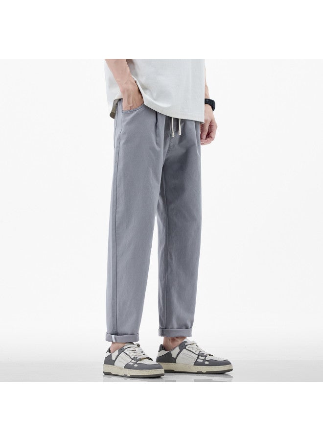 EPTISON versatile Men's Harem Straight-leg Casual Pants - Summer Thin Breathable Office Simple Long Trousers Men's Wear - Image 4