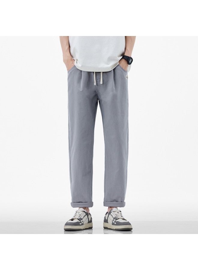 EPTISON versatile Men's Harem Straight-leg Casual Pants - Summer Thin Breathable Office Simple Long Trousers Men's Wear - Image 5