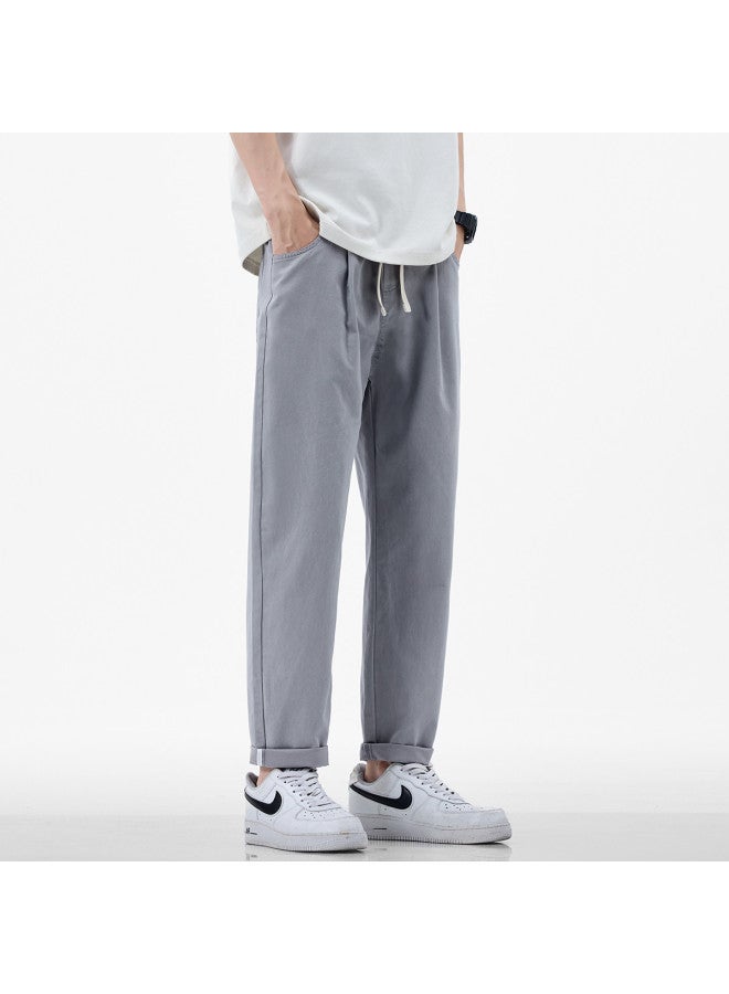 EPTISON versatile Men's Harem Straight-leg Casual Pants - Summer Thin Breathable Office Simple Long Trousers Men's Wear - Image 3