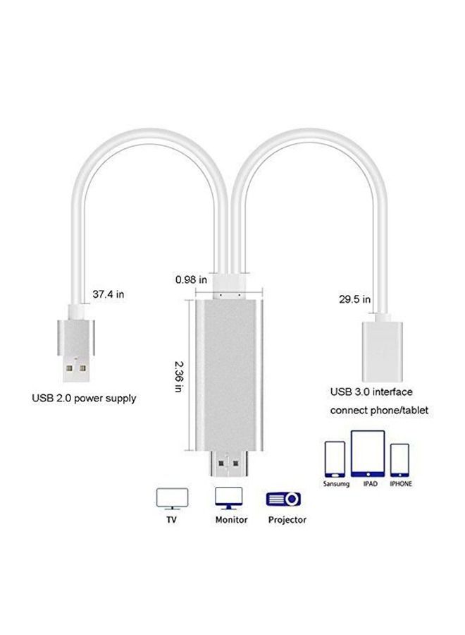 HDTV Cable HDMI HD Video Adapter 1080P Smart Converter Cable for Apple, Android and IPhone HD Plug and Play  - Image 2