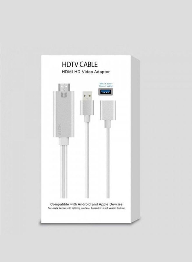HDTV Cable HDMI HD Video Adapter 1080P Smart Converter Cable for Apple, Android and IPhone HD Plug and Play  - Image 4