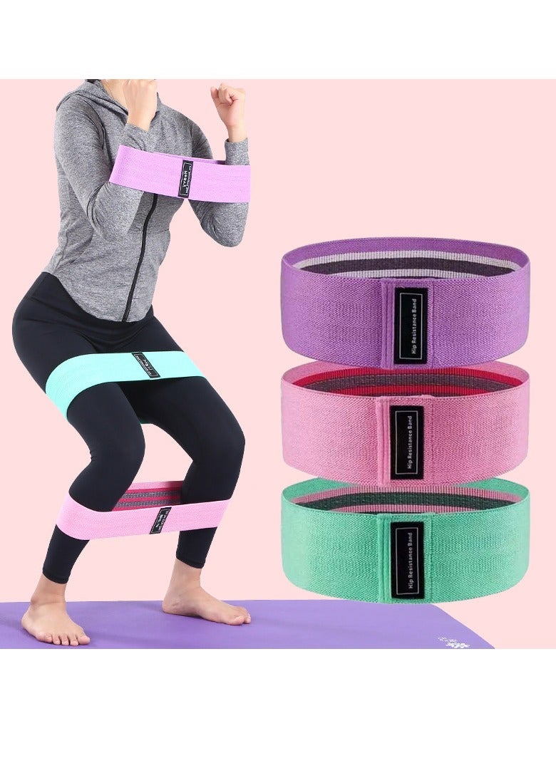 Innoshine 3 Pack Fitness Resistance Band Exercise Stretch Band  Yoga Belts Strap Exercise Workout Resistance Ballet Band,  Stretching  Band for Physical Therapy, Pilates Dance and Gymnastics - Image 1