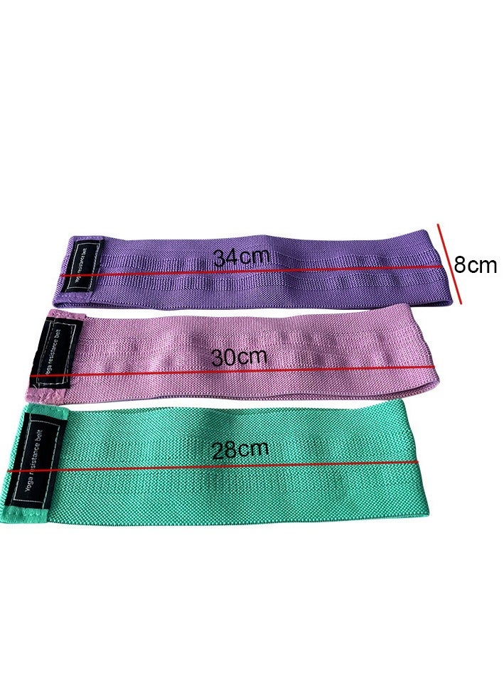 Innoshine 3 Pack Fitness Resistance Band Exercise Stretch Band  Yoga Belts Strap Exercise Workout Resistance Ballet Band,  Stretching  Band for Physical Therapy, Pilates Dance and Gymnastics - Image 2