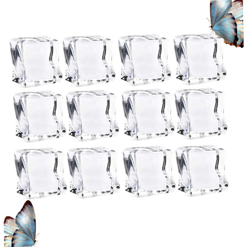 48 Pcs Transparent Fake Ice Cubes Reusable Acrylic Photography Props Home Decor Realistic Artificial Ornaments - Image 5