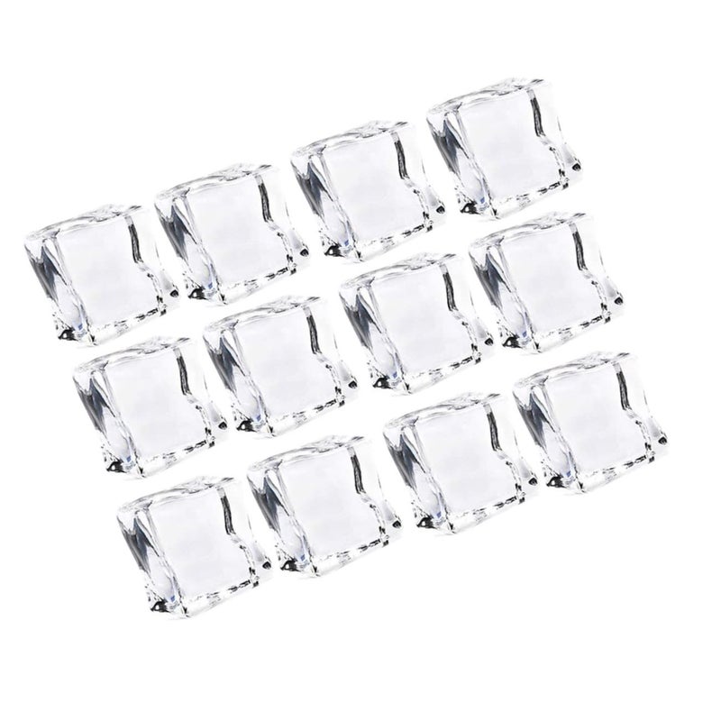 48 Pcs Transparent Fake Ice Cubes Reusable Acrylic Photography Props Home Decor Realistic Artificial Ornaments - Image 2